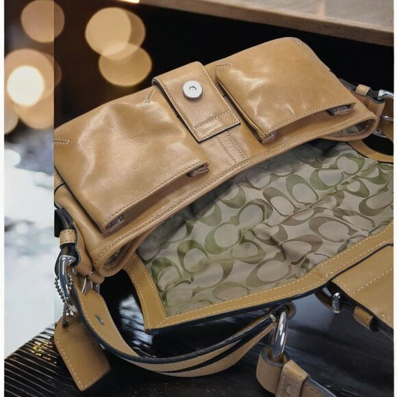 Vintage COACH Soho leather Pocket Flap in camel - Picture 5 of 15